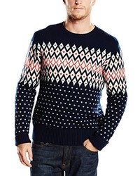 schwarzer Pullover mit einem Rundhalsausschnitt von Gant