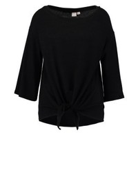schwarzer Pullover mit einem Rundhalsausschnitt von Gap