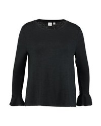 schwarzer Pullover mit einem Rundhalsausschnitt von Gap