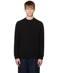 schwarzer Pullover mit einem Rundhalsausschnitt von Giorgio Armani