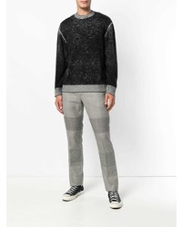 schwarzer Pullover mit einem Rundhalsausschnitt von Diesel