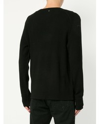 schwarzer Pullover mit einem Rundhalsausschnitt von rag & bone