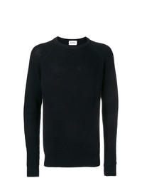 schwarzer Pullover mit einem Rundhalsausschnitt von Harmony Paris