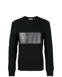 schwarzer Pullover mit einem Rundhalsausschnitt von Helmut Lang