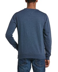 schwarzer Pullover mit einem Rundhalsausschnitt von Hilfiger Denim