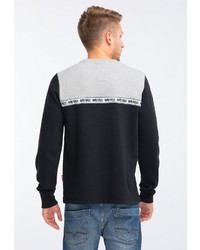 schwarzer Pullover mit einem Rundhalsausschnitt von Homebase