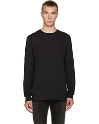 schwarzer Pullover mit einem Rundhalsausschnitt von Hood by Air