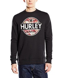 schwarzer Pullover mit einem Rundhalsausschnitt von Hurley