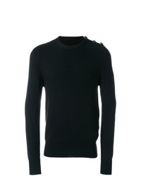 schwarzer Pullover mit einem Rundhalsausschnitt von Hydrogen