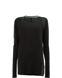 schwarzer Pullover mit einem Rundhalsausschnitt von Ilaria Nistri