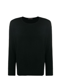 schwarzer Pullover mit einem Rundhalsausschnitt von Incentive! Cashmere