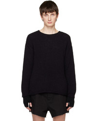 schwarzer Pullover mit einem Rundhalsausschnitt von Isabel Benenato