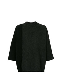 schwarzer Pullover mit einem Rundhalsausschnitt von Isabel Benenato