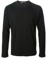 schwarzer Pullover mit einem Rundhalsausschnitt von Issey Miyake