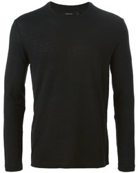 schwarzer Pullover mit einem Rundhalsausschnitt von J Brand