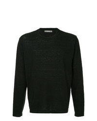 schwarzer Pullover mit einem Rundhalsausschnitt von Jac+ Jack