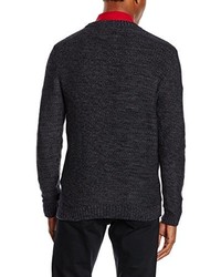 schwarzer Pullover mit einem Rundhalsausschnitt von Jack & Jones