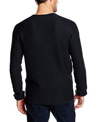 schwarzer Pullover mit einem Rundhalsausschnitt von Jack & Jones