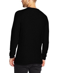 schwarzer Pullover mit einem Rundhalsausschnitt von Jack & Jones