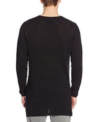 schwarzer Pullover mit einem Rundhalsausschnitt von Jack & Jones