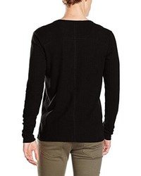 schwarzer Pullover mit einem Rundhalsausschnitt von Jack & Jones