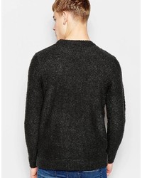 schwarzer Pullover mit einem Rundhalsausschnitt von Jack and Jones