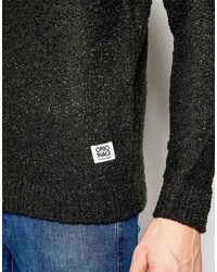 schwarzer Pullover mit einem Rundhalsausschnitt von Jack and Jones