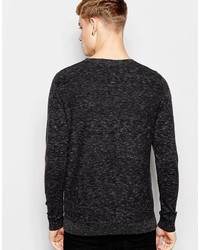 schwarzer Pullover mit einem Rundhalsausschnitt von Jack and Jones