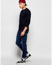 schwarzer Pullover mit einem Rundhalsausschnitt von Jack and Jones