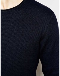 schwarzer Pullover mit einem Rundhalsausschnitt von Jack and Jones