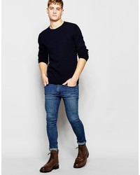 schwarzer Pullover mit einem Rundhalsausschnitt von Jack and Jones