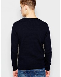 schwarzer Pullover mit einem Rundhalsausschnitt von Jack and Jones