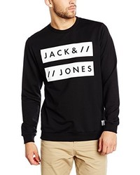 schwarzer Pullover mit einem Rundhalsausschnitt von Jack & Jones