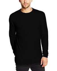 schwarzer Pullover mit einem Rundhalsausschnitt von Jack & Jones