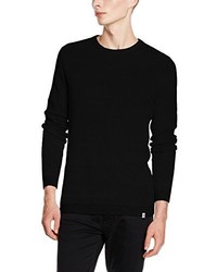 schwarzer Pullover mit einem Rundhalsausschnitt von Jack & Jones