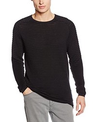 schwarzer Pullover mit einem Rundhalsausschnitt von Jack & Jones