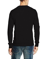 schwarzer Pullover mit einem Rundhalsausschnitt von JACK & JONES PREMIUM