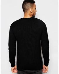 schwarzer Pullover mit einem Rundhalsausschnitt von Jack and Jones