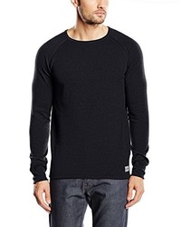 schwarzer Pullover mit einem Rundhalsausschnitt von JACK & JONES VINTAGE