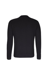 schwarzer Pullover mit einem Rundhalsausschnitt von Jacques Britt
