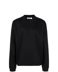 schwarzer Pullover mit einem Rundhalsausschnitt von Jil Sander