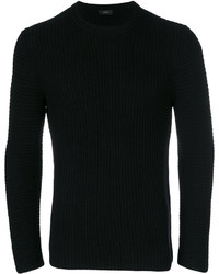 schwarzer Pullover mit einem Rundhalsausschnitt von Joseph