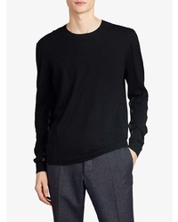 schwarzer Pullover mit einem Rundhalsausschnitt von Burberry