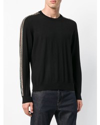 schwarzer Pullover mit einem Rundhalsausschnitt von Missoni