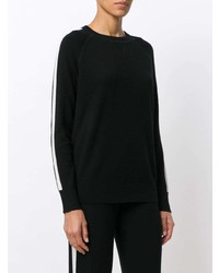 schwarzer Pullover mit einem Rundhalsausschnitt von Theory