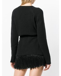 schwarzer Pullover mit einem Rundhalsausschnitt von RED Valentino