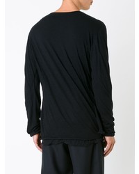 schwarzer Pullover mit einem Rundhalsausschnitt von Forme D'expression
