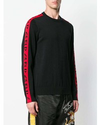 schwarzer Pullover mit einem Rundhalsausschnitt von Diesel