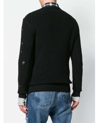 schwarzer Pullover mit einem Rundhalsausschnitt von Diesel Black Gold