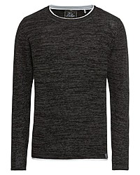 schwarzer Pullover mit einem Rundhalsausschnitt von Key Largo